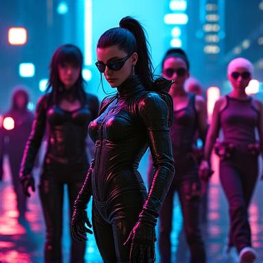 Disfraces cyberpunk y futuristas para grupos coordinados