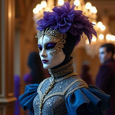 Máscaras venecianas y fantasía mística para fiestas elegantes